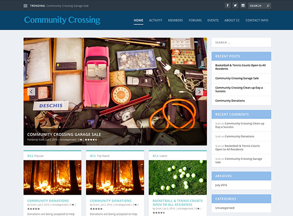 Community Website Design
